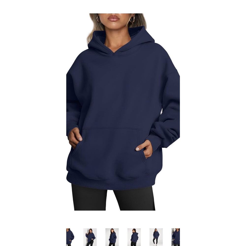 Trendy Queen Womens Oversized Hoodies Fleece Sweatshirts Fall XS Pullover
